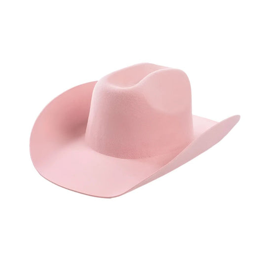 100% Wool Felt Cowboy Hat - Western Style with Sunshade - HAT MARTS