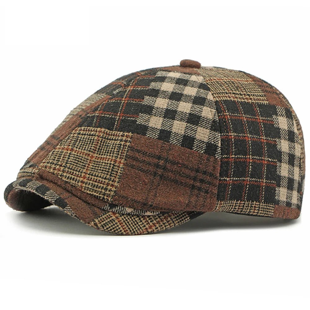 Artist Painter Beret - Vintage Plaid