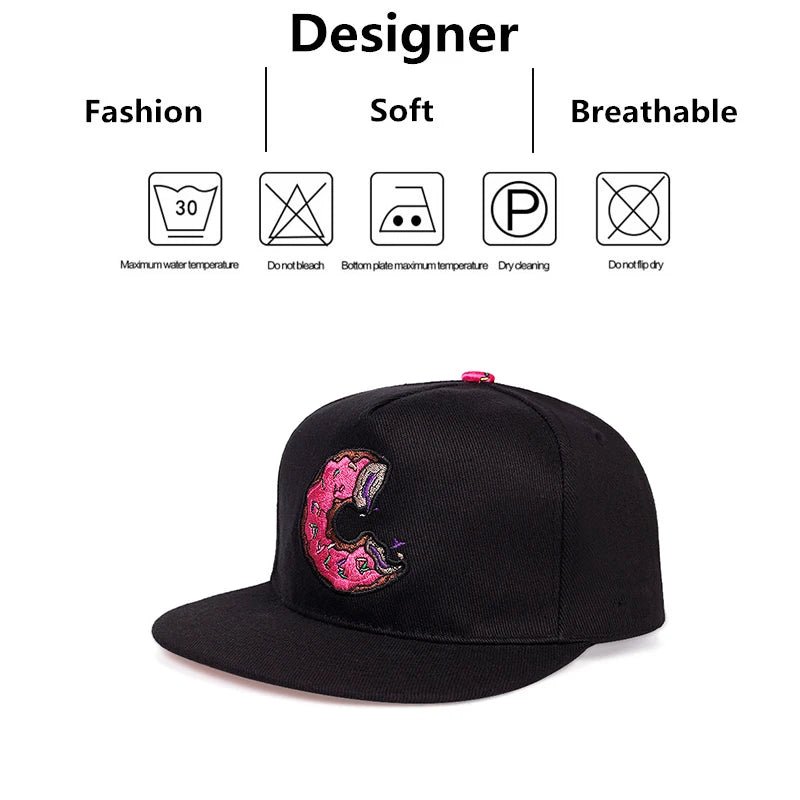 Baseball Cap with Donut Embroidery - HAT MARTS