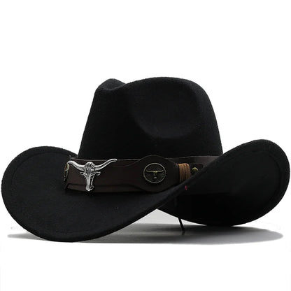 Black Wool Cowboy Hat