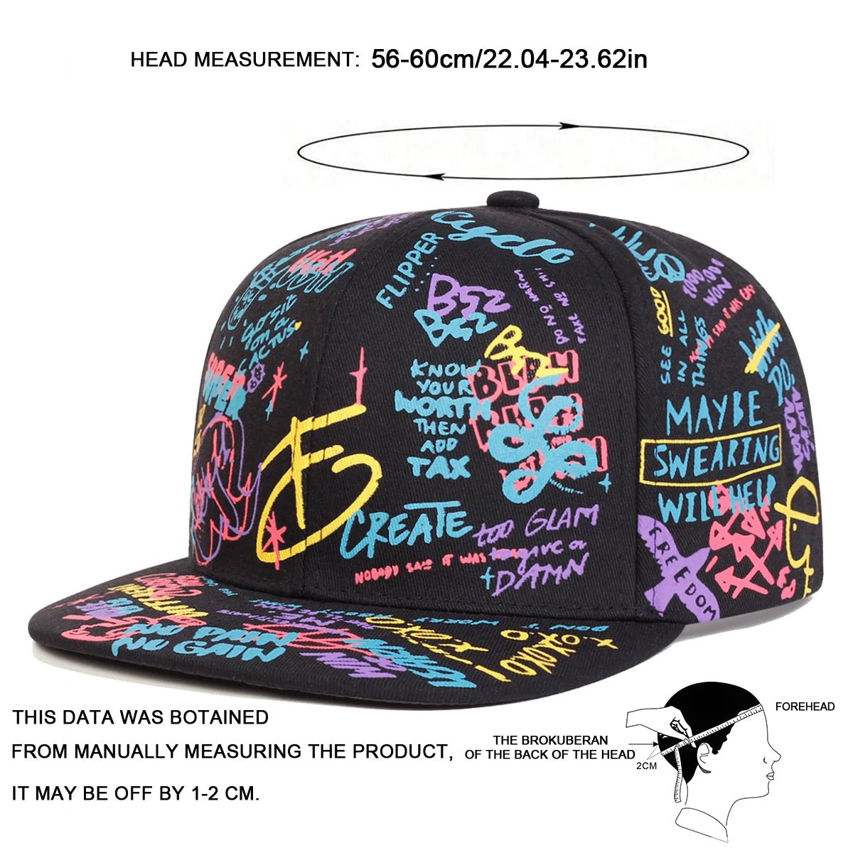 Colorful Graffiti Baseball Cap - HAT MARTS