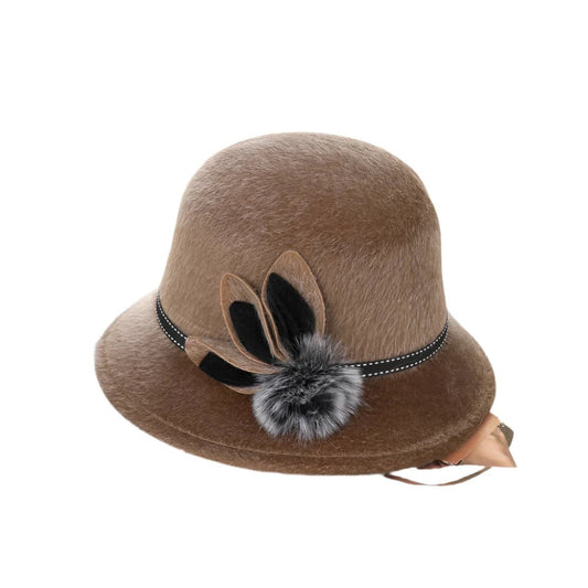 Dome Hat - Wool, Women's, Winter, Bow - HAT MARTS