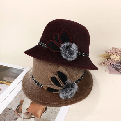 Dome Hat - Wool, Women's, Winter, Bow - HAT MARTS