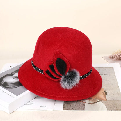 Dome Hat - Wool, Women's, Winter, Bow - HAT MARTS