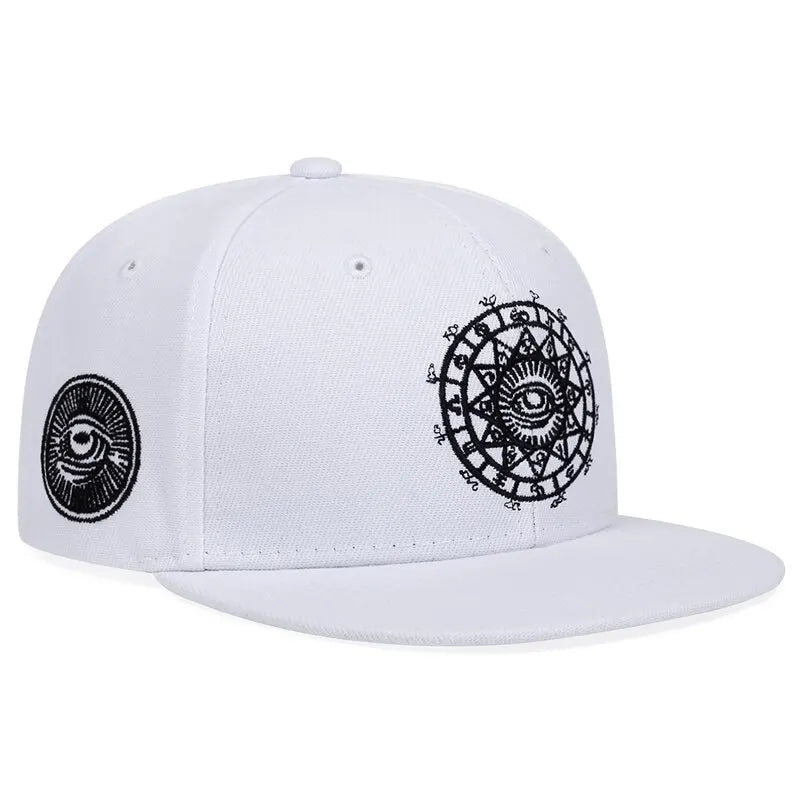 Eyes Embroidered Baseball Cap - HAT MARTS