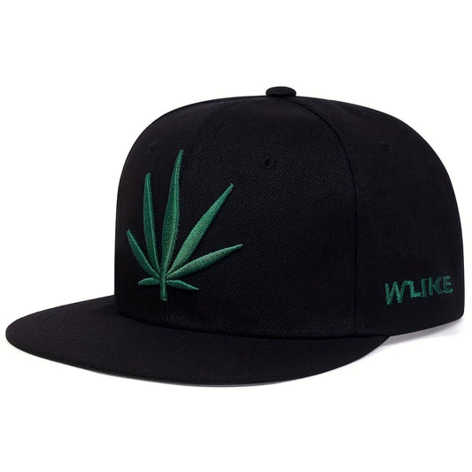 Hemp Leaf Embroidered Baseball Cap