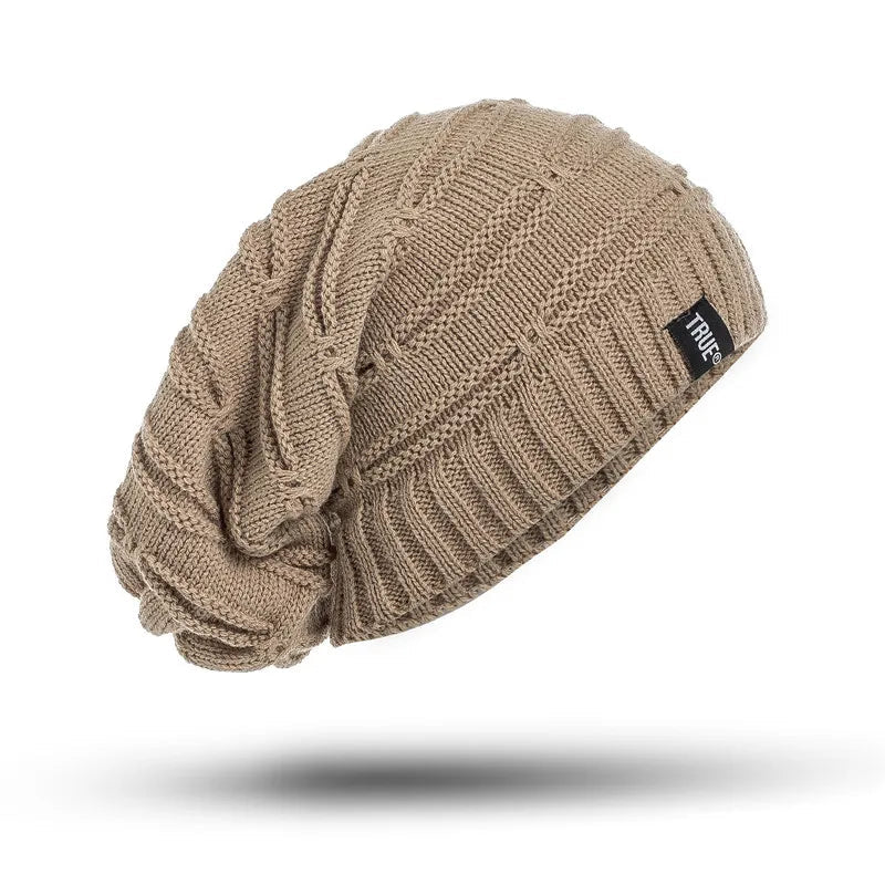 High - Quality Knitted Beanie with Letter Label - Winter Hat - HAT MARTS