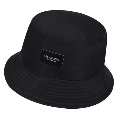 LA Letter Embroidered Bucket Hat - HAT MARTS