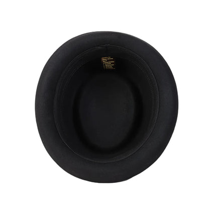 Men's Black Wool Felt Pork Pie Hat