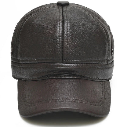 Men's Genuine Leather Baseball Cap - HAT MARTS