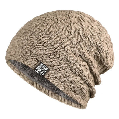 Men's Plush Lined Knit Beanie - HAT MARTS