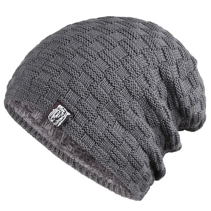 Men's Plush Lined Knit Beanie - HAT MARTS