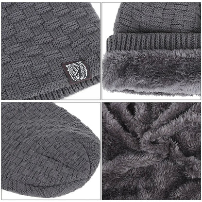 Men's Plush Lined Knit Beanie - HAT MARTS