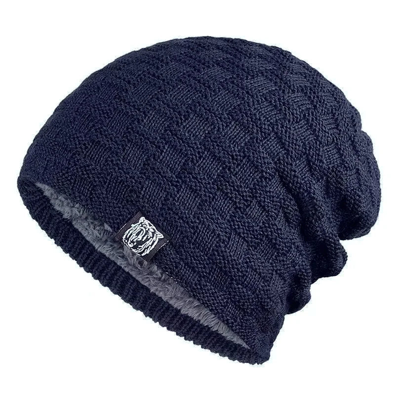 Men's Plush Lined Knit Beanie - HAT MARTS