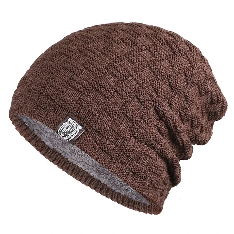 Men's Plush Lined Knit Beanie - HAT MARTS