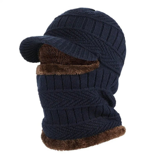 Men's Winter Hat, Beanie with Neck Warmer and Face Mask