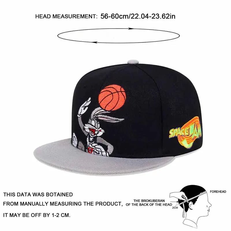 Rabbit Basketball Embroidery Baseball Cap - HAT MARTS