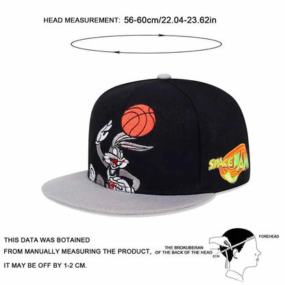 Rabbit Basketball Embroidery Baseball Cap - HAT MARTS