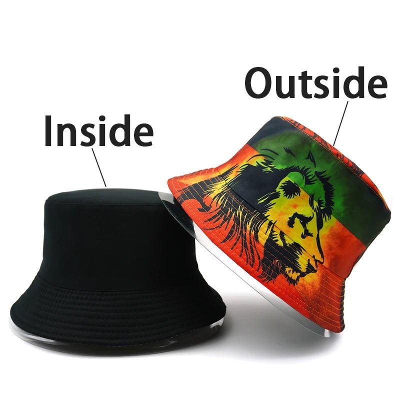 Rasta Lion Bucket Hat - HAT MARTS