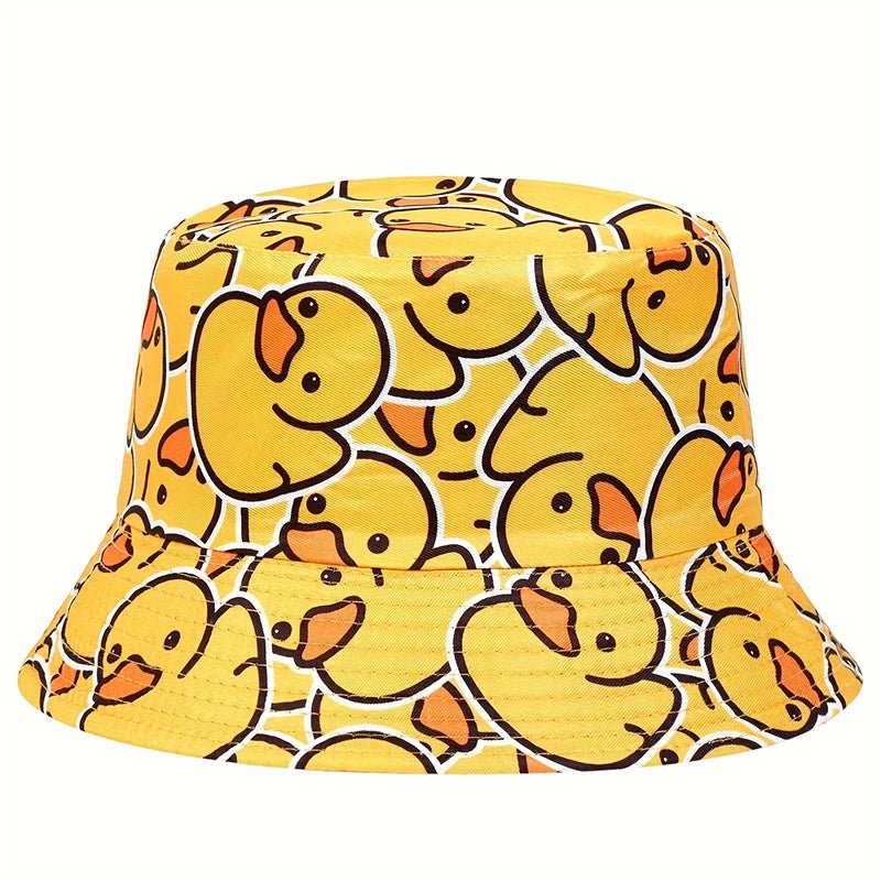 Two - Sided Duck Print Bucket Hat - HAT MARTS