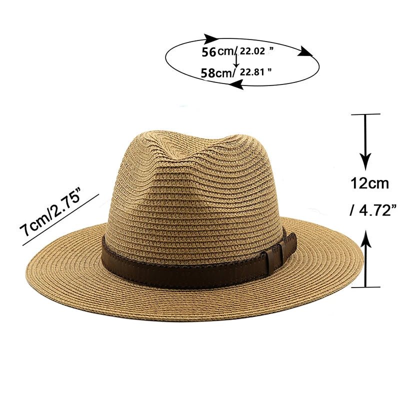 Unisex Panama Straw Hat for Summer - Wide Brim