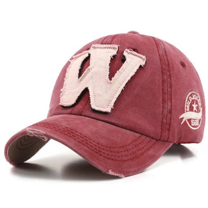 "W" Embroidered Baseball Cap - HAT MARTS