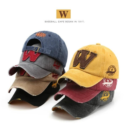 "W" Embroidered Baseball Cap - HAT MARTS