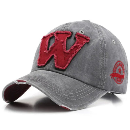 "W" Embroidered Baseball Cap - HAT MARTS