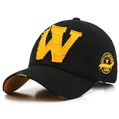 "W" Embroidered Baseball Cap - HAT MARTS