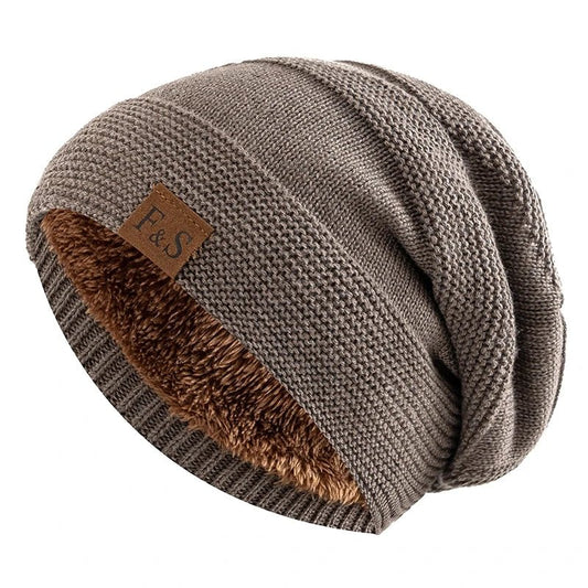 Warm Knitted Winter Hats with Fur Lining - HAT MARTS