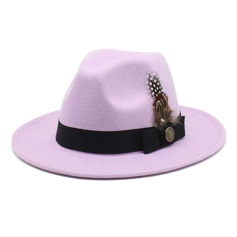 Wide Brim Wool Felt Fedora - HAT MARTS