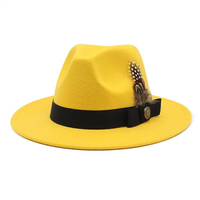 Wide Brim Wool Felt Fedora - HAT MARTS