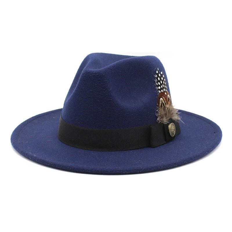 Wide Brim Wool Felt Fedora - HAT MARTS