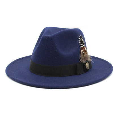 Wide Brim Wool Felt Fedora - HAT MARTS