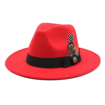 Wide Brim Wool Felt Fedora - HAT MARTS