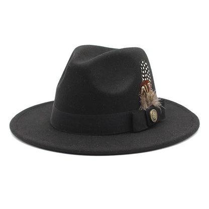 Wide Brim Wool Felt Fedora - HAT MARTS