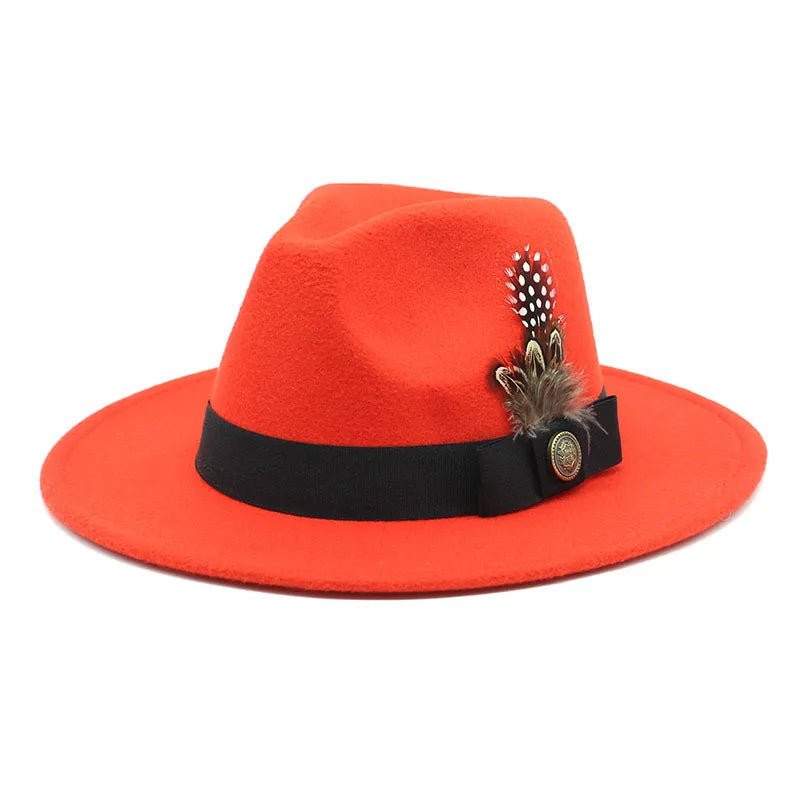 Wide Brim Wool Felt Fedora - HAT MARTS