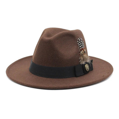 Wide Brim Wool Felt Fedora - HAT MARTS