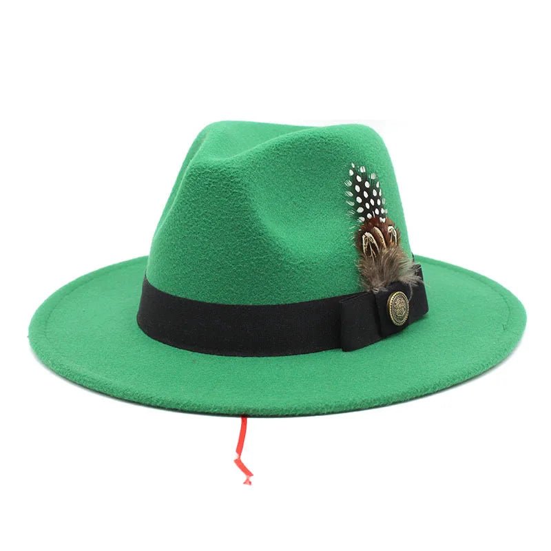 Wide Brim Wool Felt Fedora - HAT MARTS