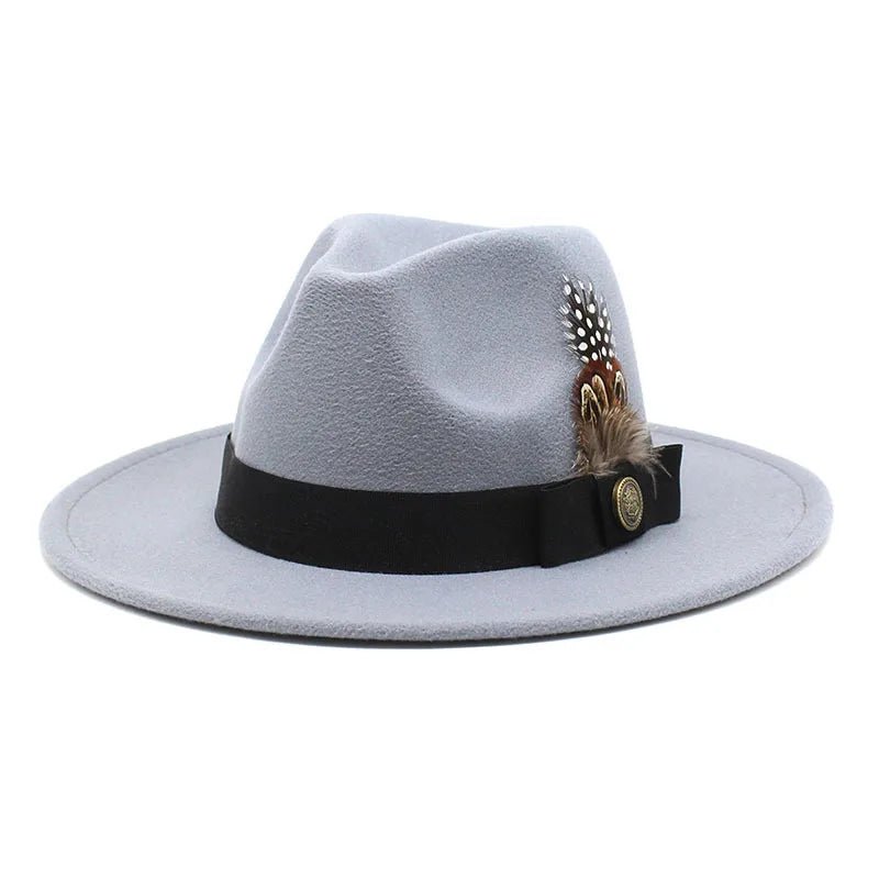 Wide Brim Wool Felt Fedora - HAT MARTS