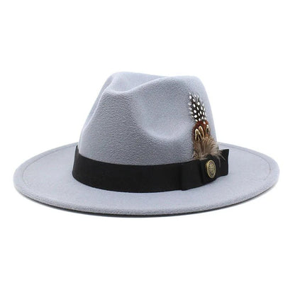 Wide Brim Wool Felt Fedora - HAT MARTS