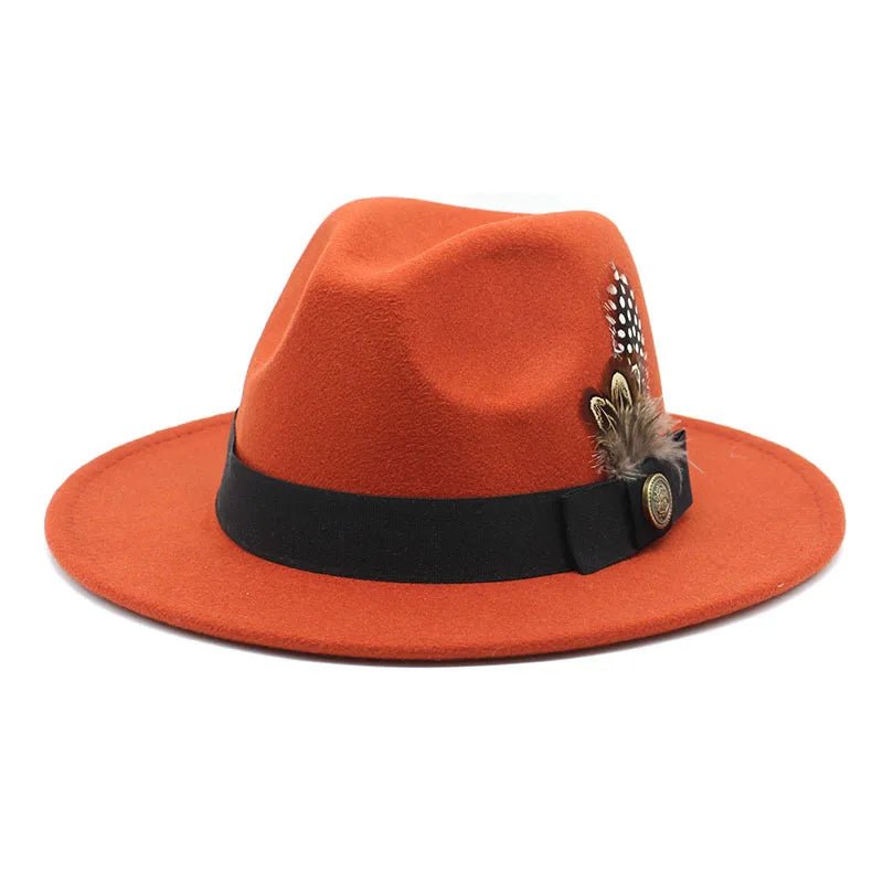 Wide Brim Wool Felt Fedora - HAT MARTS