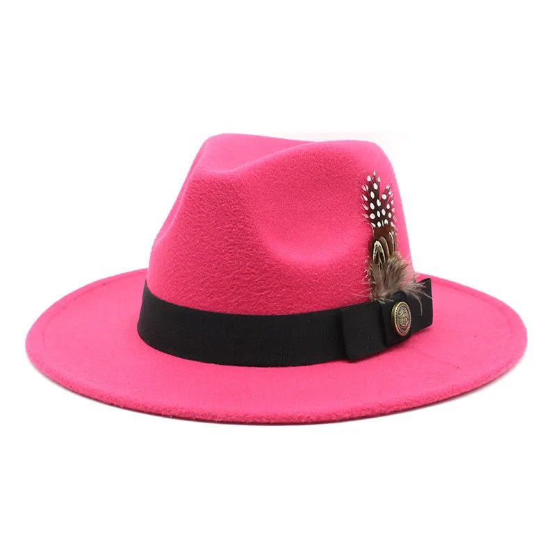 Wide Brim Wool Felt Fedora - HAT MARTS