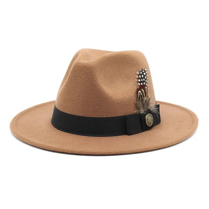 Wide Brim Wool Felt Fedora - HAT MARTS