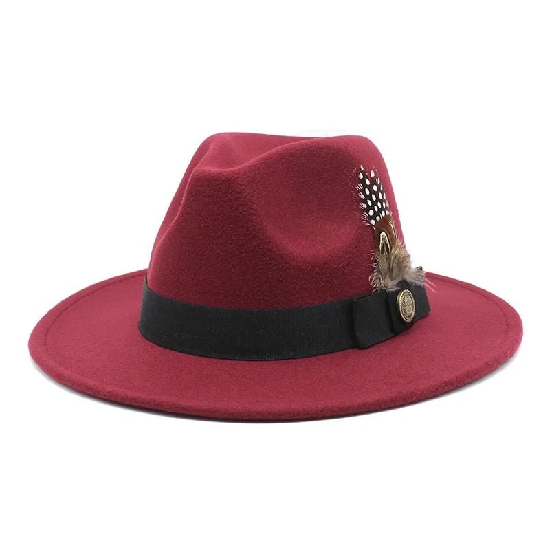 Wide Brim Wool Felt Fedora - HAT MARTS