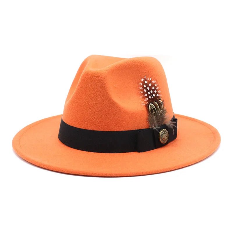 Wide Brim Wool Felt Fedora - HAT MARTS