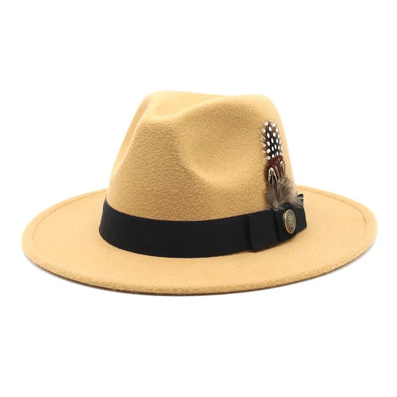 Wide Brim Wool Felt Fedora - HAT MARTS