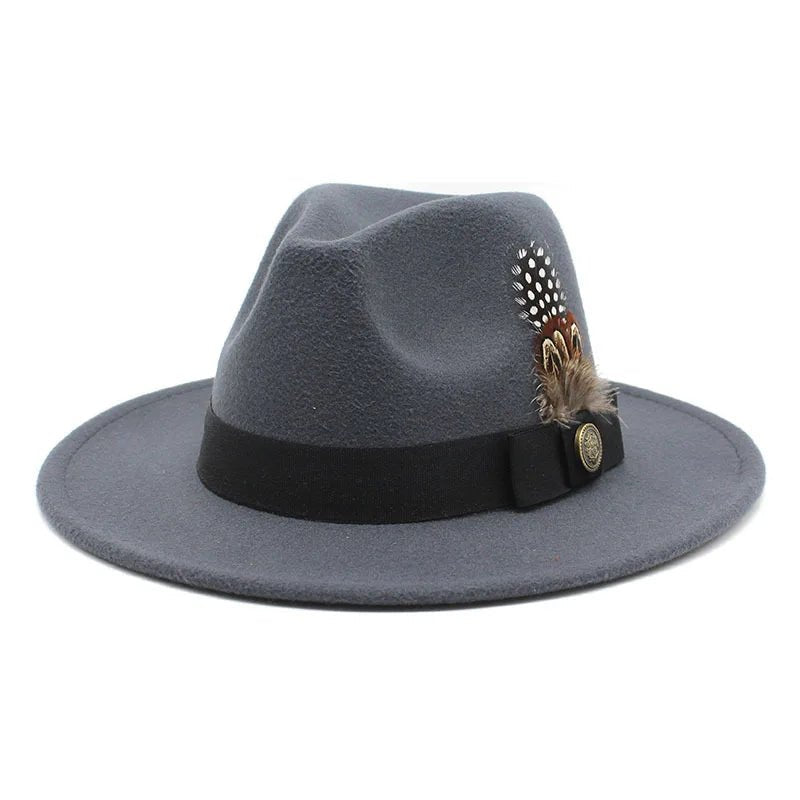 Wide Brim Wool Felt Fedora - HAT MARTS