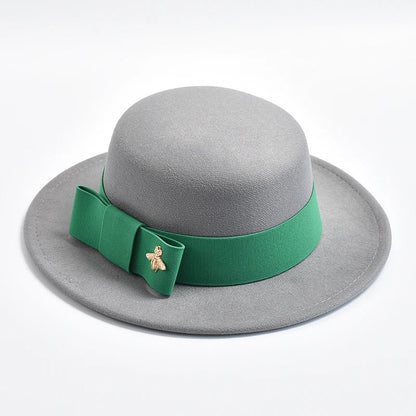 Women's Fedora Hat with Bow - HAT MARTS