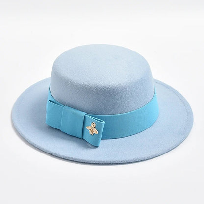 Women's Fedora Hat with Bow - HAT MARTS